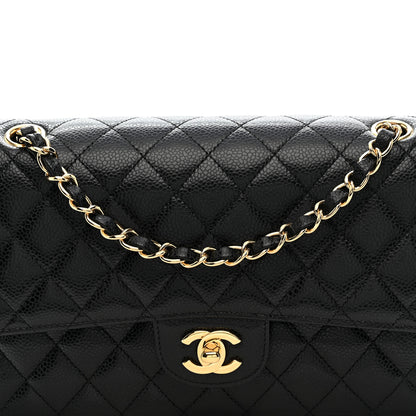 Chanel Caviar Quilted Medium Double Flap Black 8 of 10