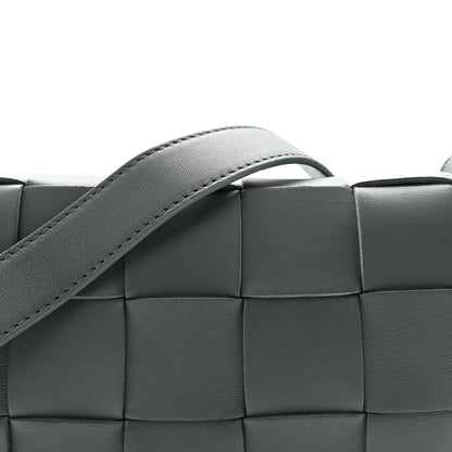 Bottega Veneta Lambskin Maxi Intrecciato Small Cassette Crossbody Bag Thunder 7 of 9