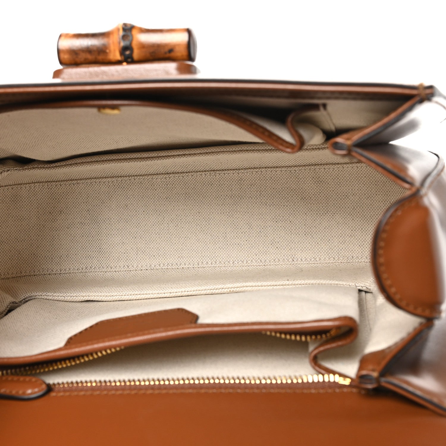 Gucci Boarded Dyana Lux Calfskin Web Medium Bamboo 1947 Top Handle Bag Brown 6 of 10
