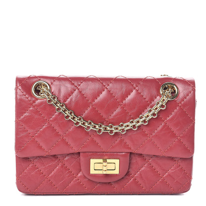 Chanel Aged Calfskin Quilted 2.55 Reissue Mini Flap Red 1 of 10