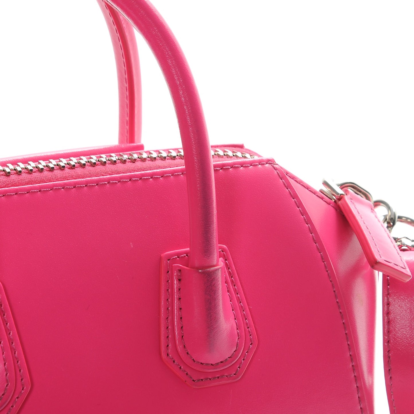 Shiny Lord Calfskin Mini Antigona Shocking Pink