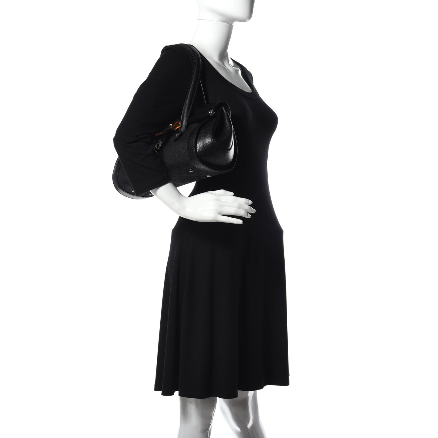 Monogram Bamboo Bullet Bag Black