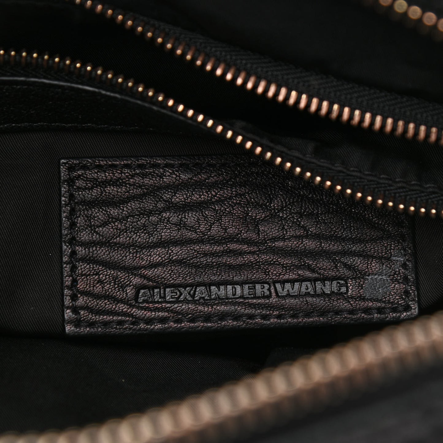 Pebbled Lambskin Rocco Black Rose Gold Hardware