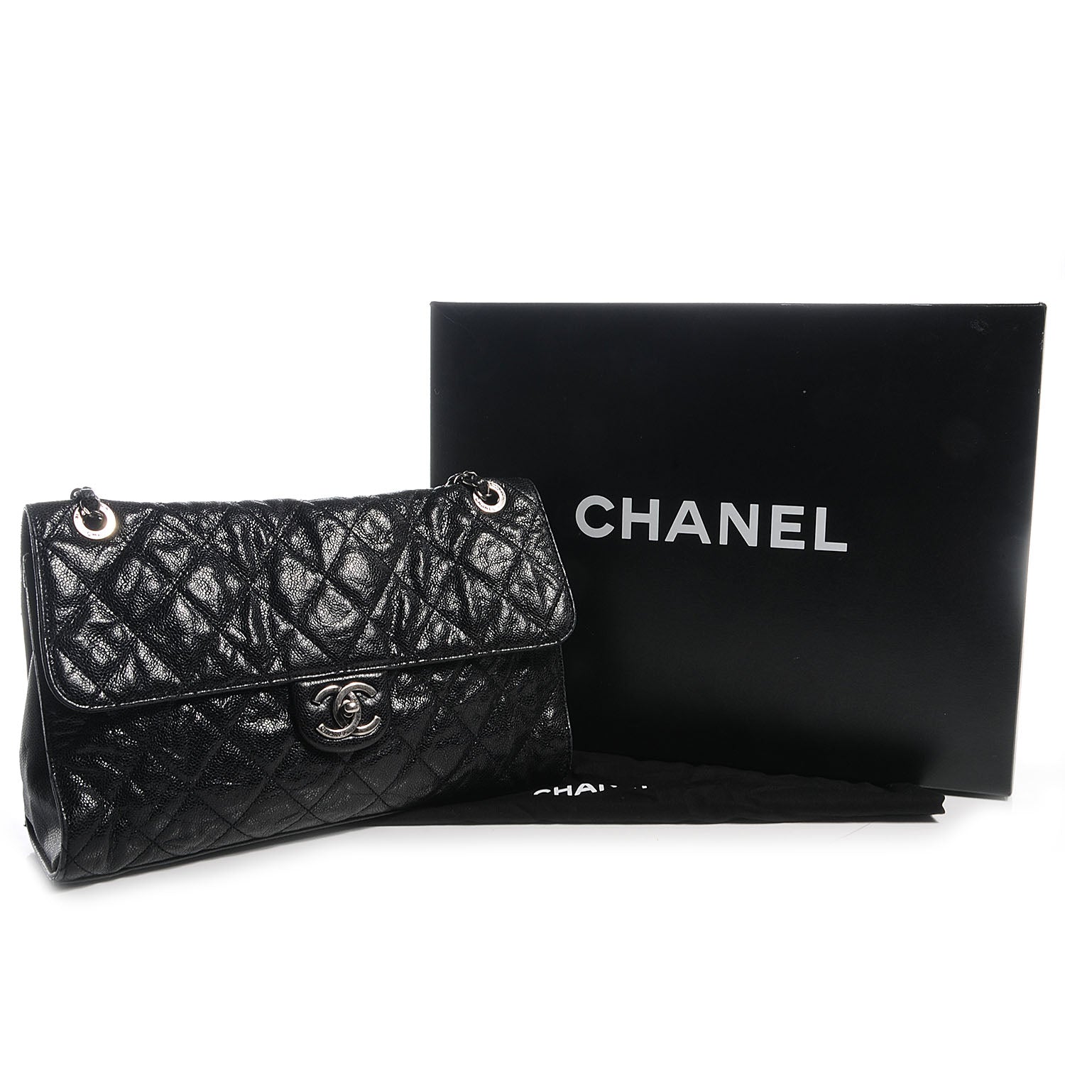 Chanel Caviar CC Crave Jumbo Flap Black 5 of 8