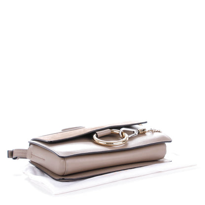 Chloe Suede Calfskin Small Faye Shoulder Bag Motty Grey 4 of 7