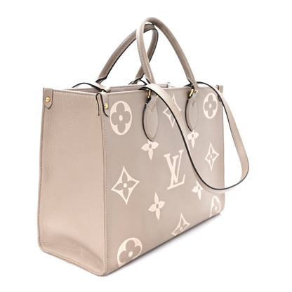 Louis Vuitton Empreinte Monogram Giant Onthego MM Tourterelle Creme 3 of 10