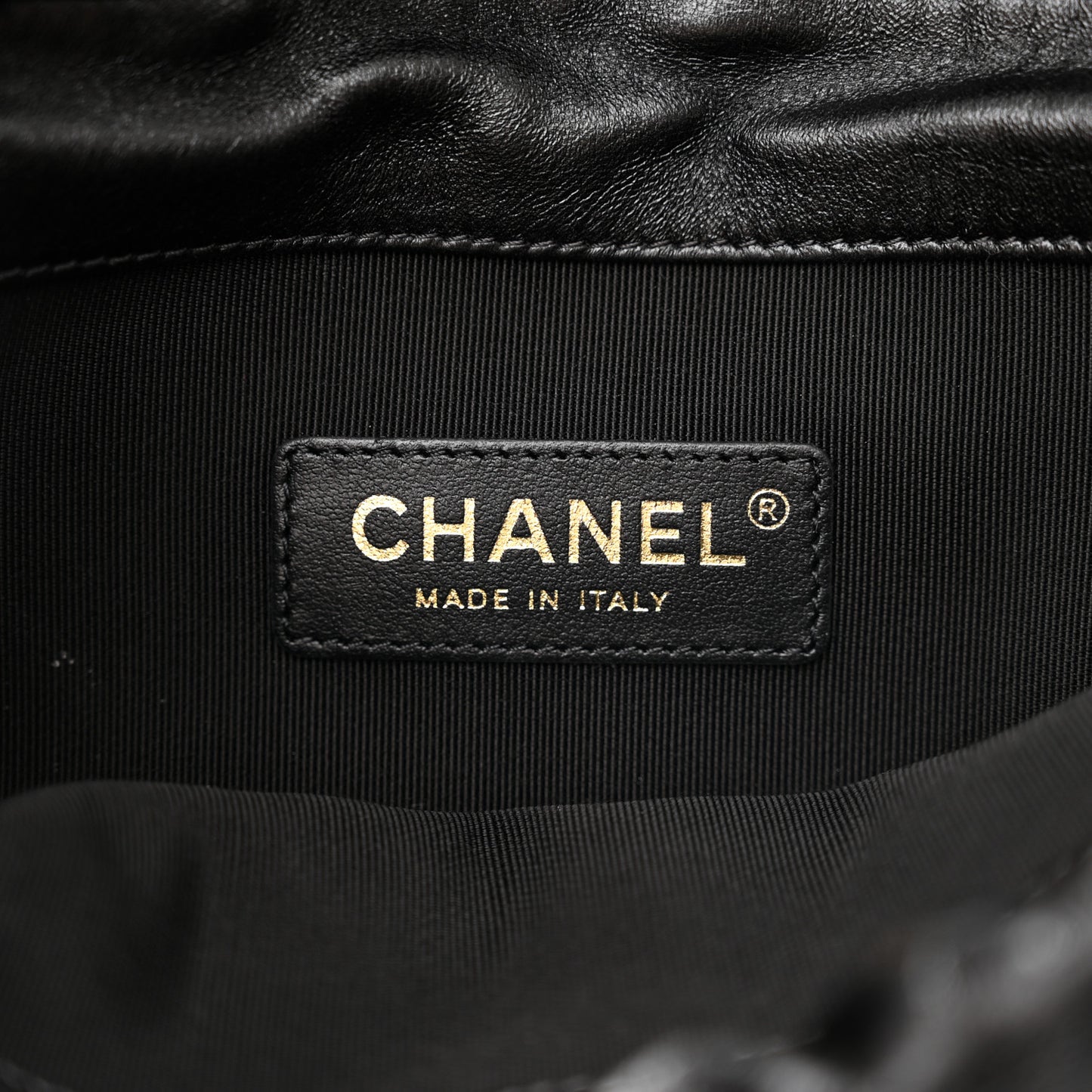 Lambskin Small Shopping Bag Black