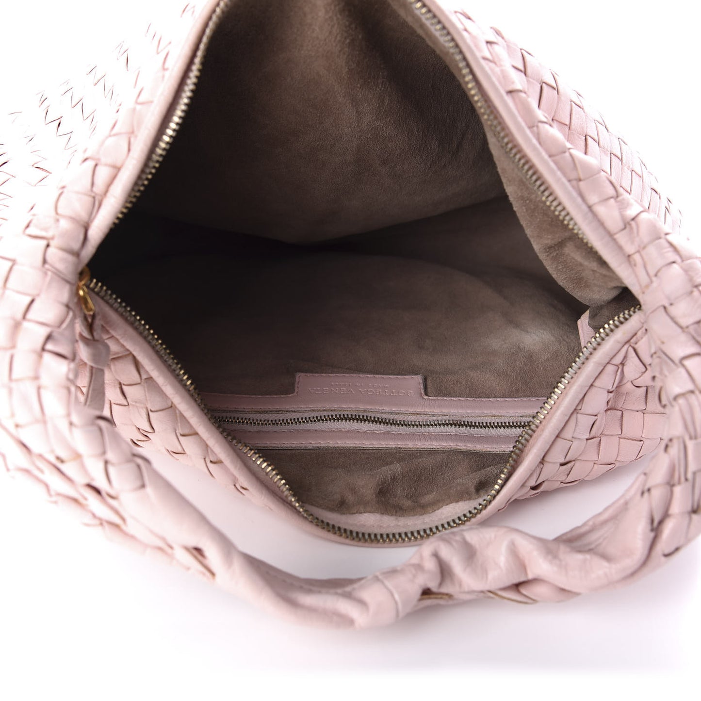 Nappa Intrecciato Medium Veneta Hobo Magnolia
