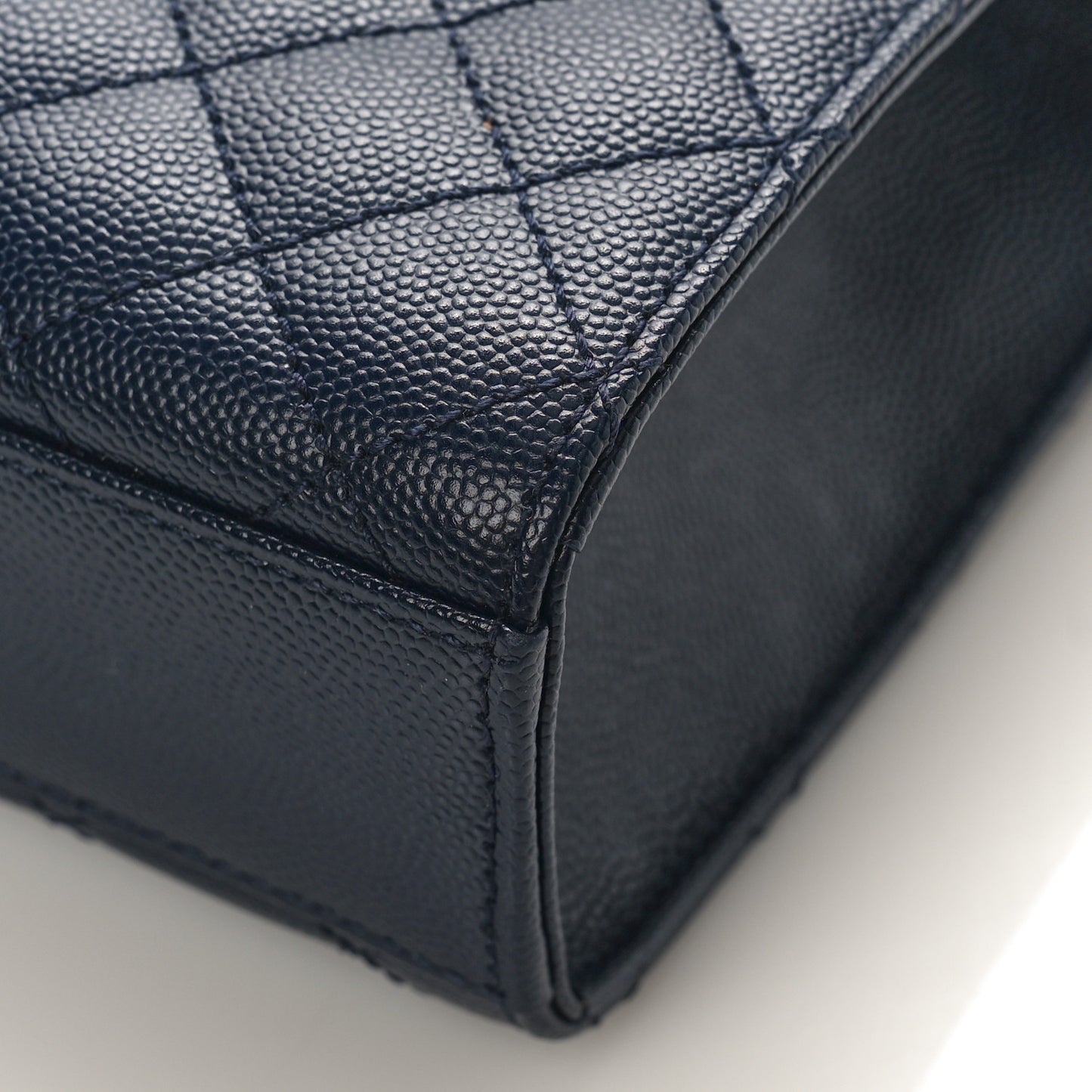 Grain De Poudre Textured Mixed Matelasse Triquilt Medium Monogram Satchel Deep Marine