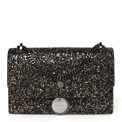 Jimmy Choo Coarse Glitter Mini Finley Shoulder Bag Bronze 1 of 9