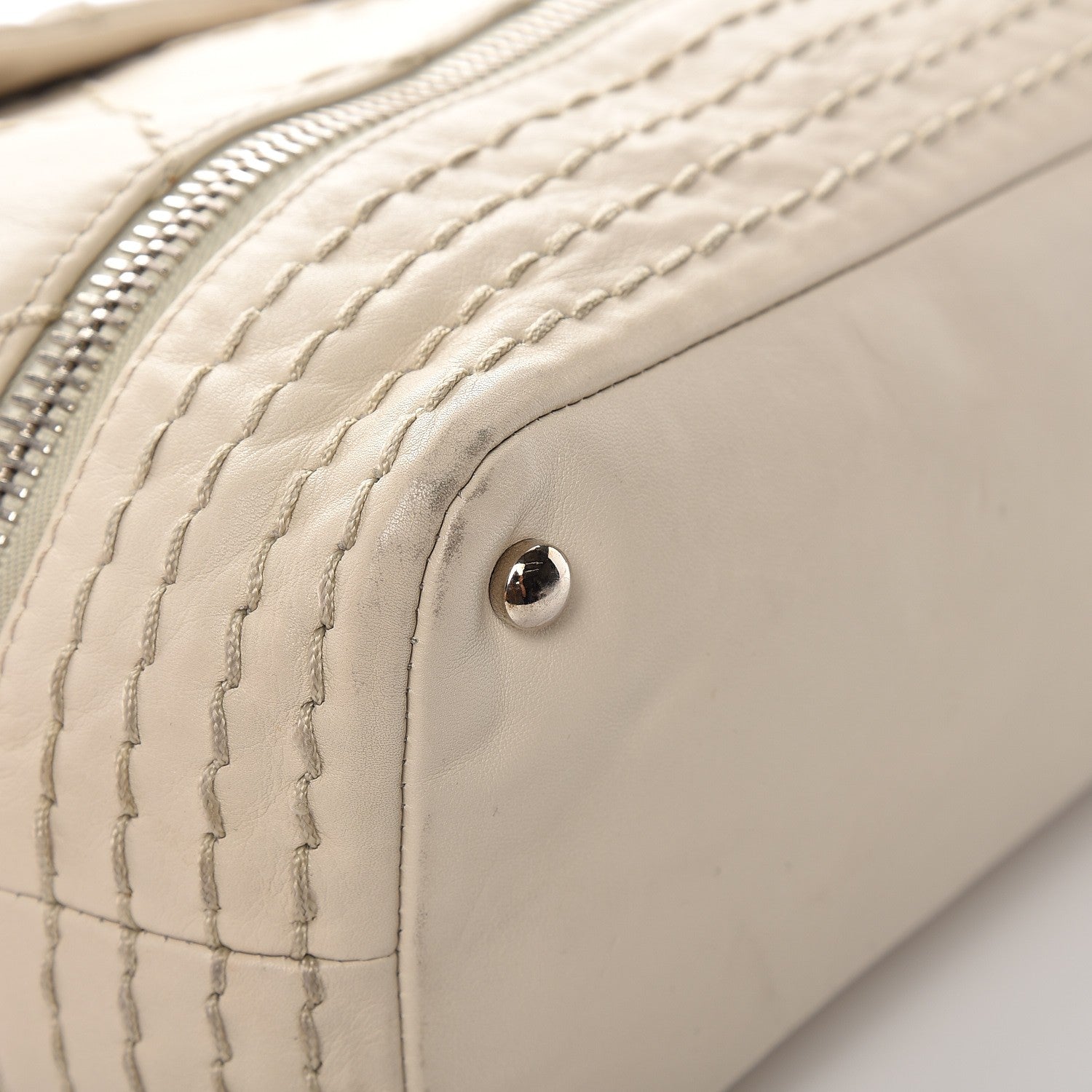 Chanel Calfskin Stitched Large Expandable Flap Bag White 16 of 19