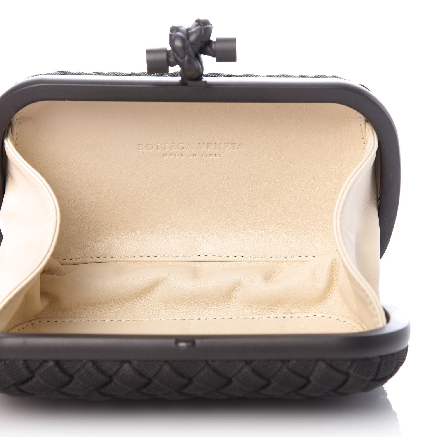 Bottega Veneta Metal Intrecciato Mesh Woven Knot Clutch in Gunmetal 5 of 8