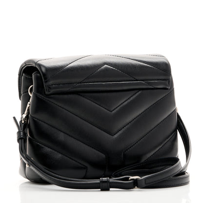 Saint Laurent Calfskin Y Quilted Monogram Toy Loulou Crossbody Bag Black 2 of 11