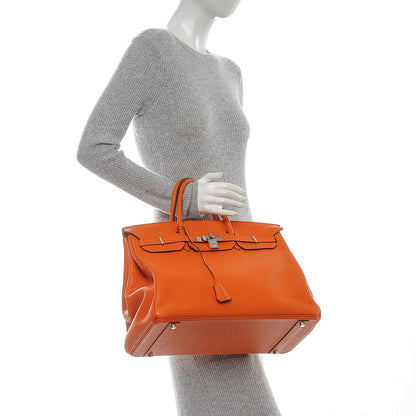 Hermes Taurillon Clemence Birkin 40 Orange 2 of 26
