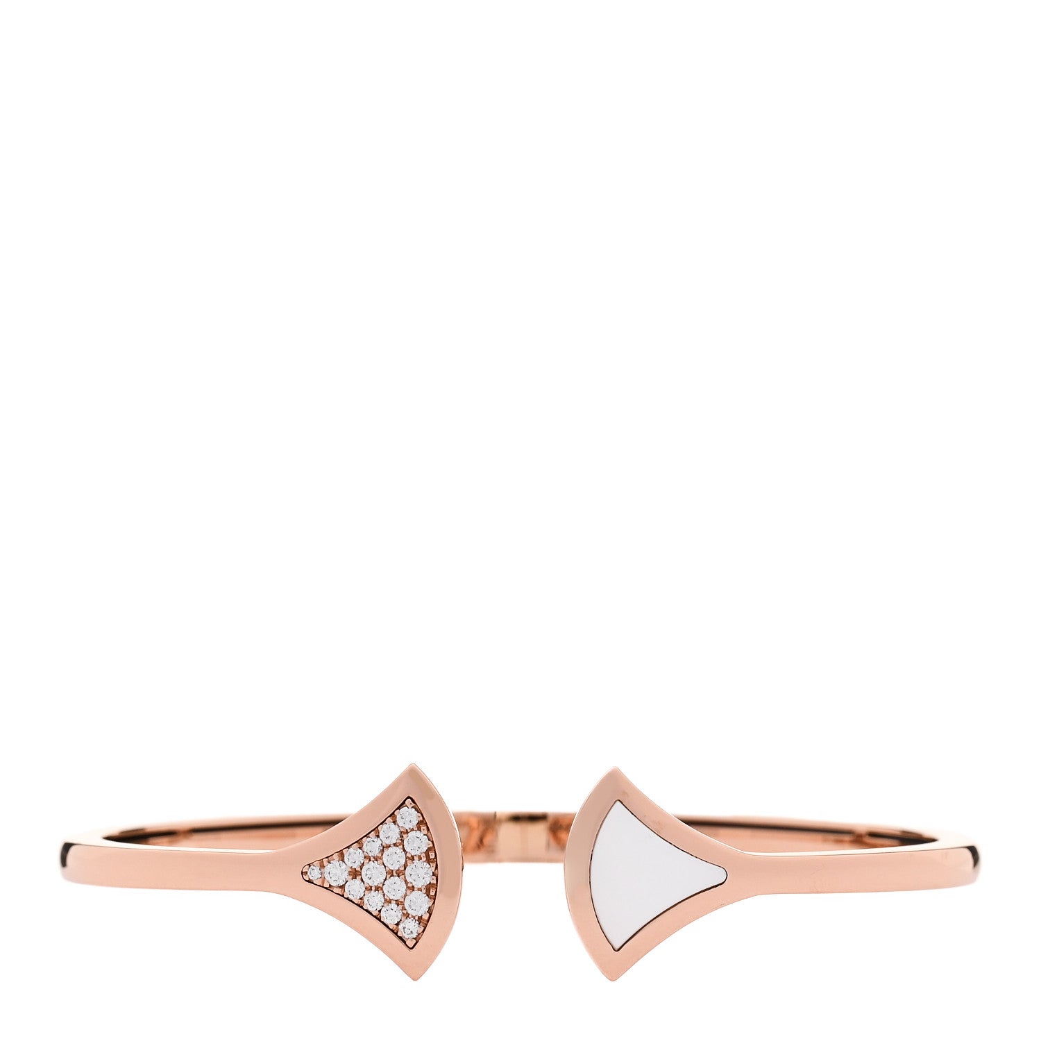 Bulgari 18K Rose Gold Diamond Mother of Pearl Divas Dream Bracelet 1 of 4