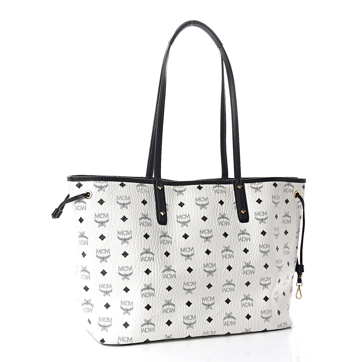 Visetos Medium Project Reversible Shopper Tote White