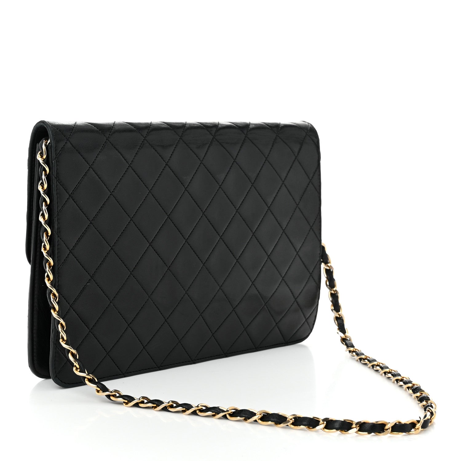 Chanel Lambskin Quilted Medium Single Flap Black 3 of 14