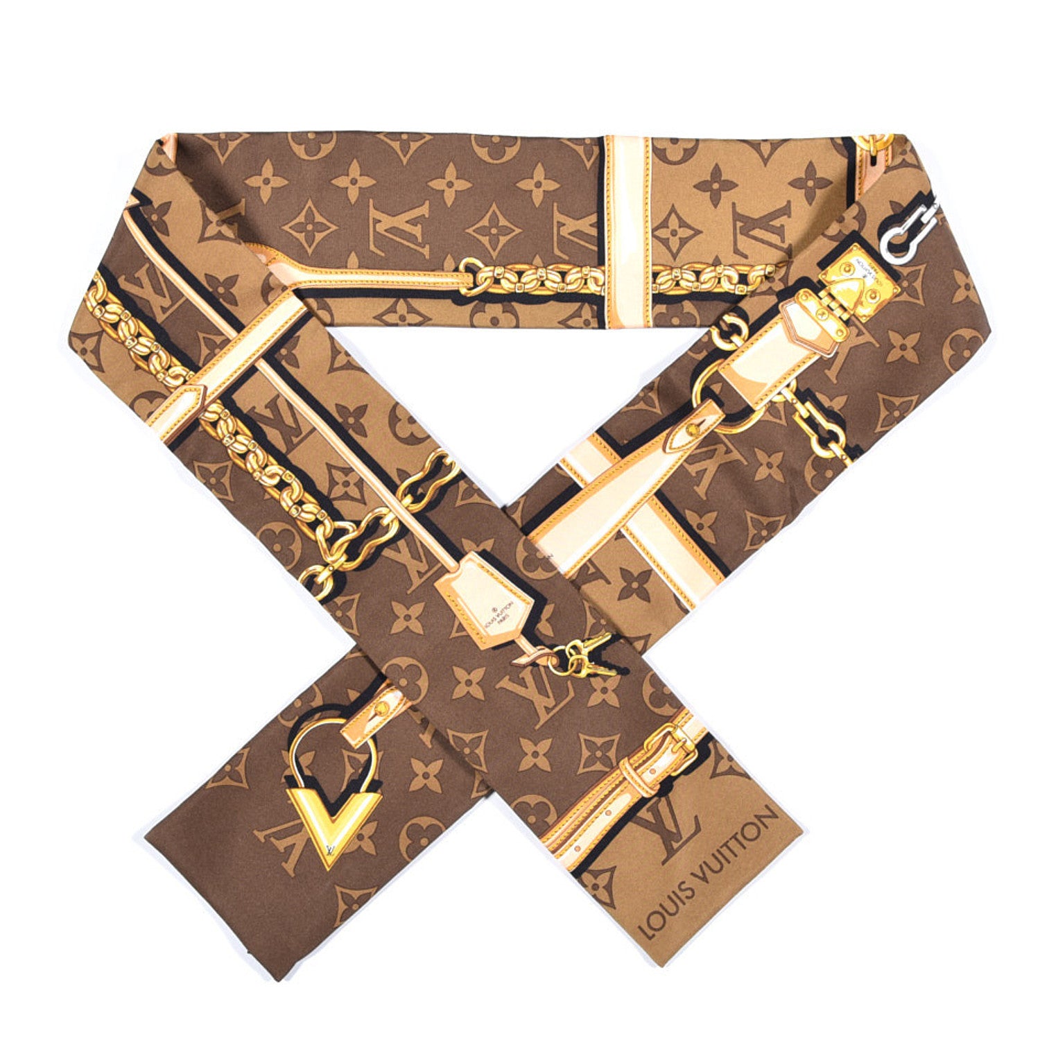 Louis Vuitton Silk Monogram Confidential Bandeau Brown 1 of 4