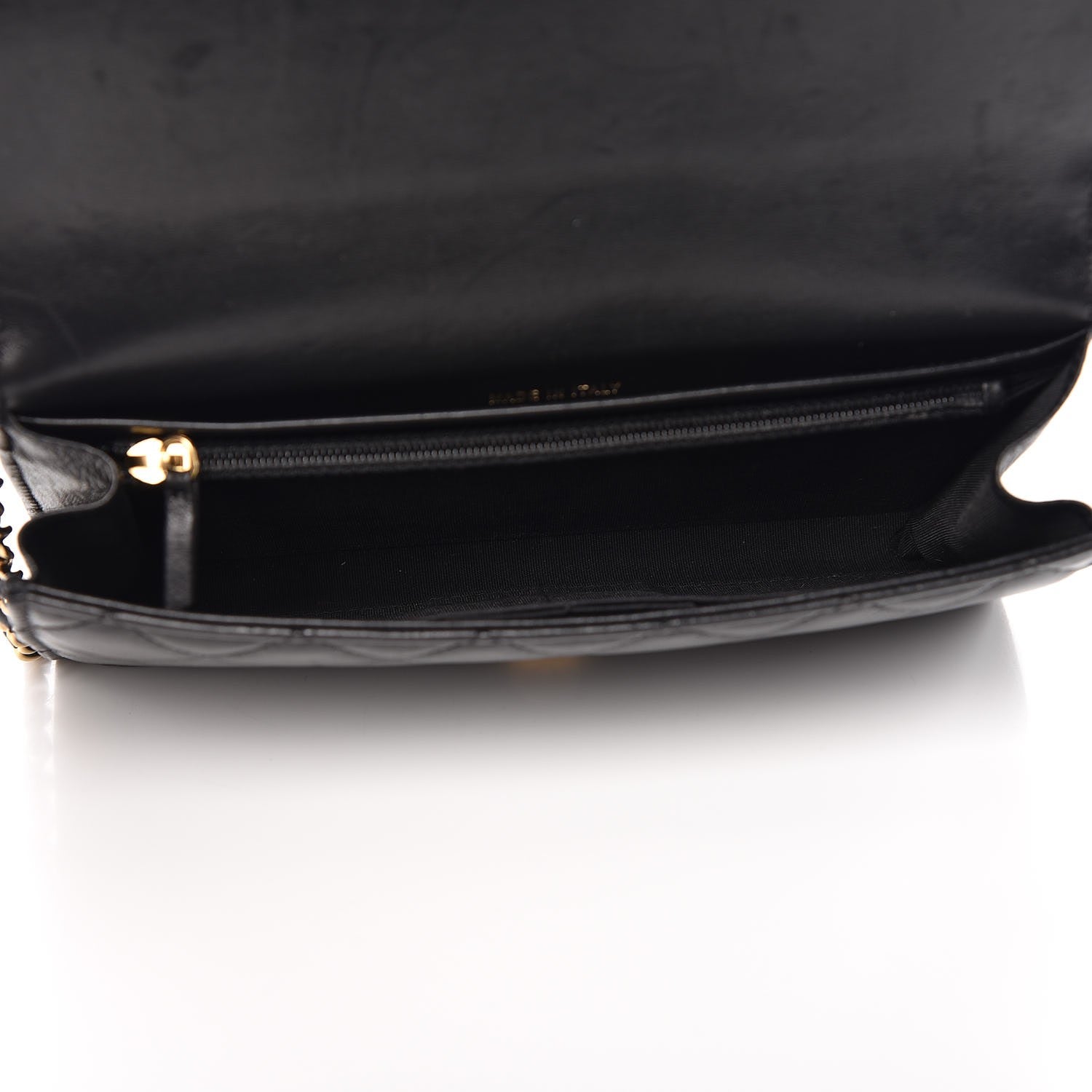 Chanel Lambskin Quilted Boy Wallet On Removable Chain WOC Black 8 of 19