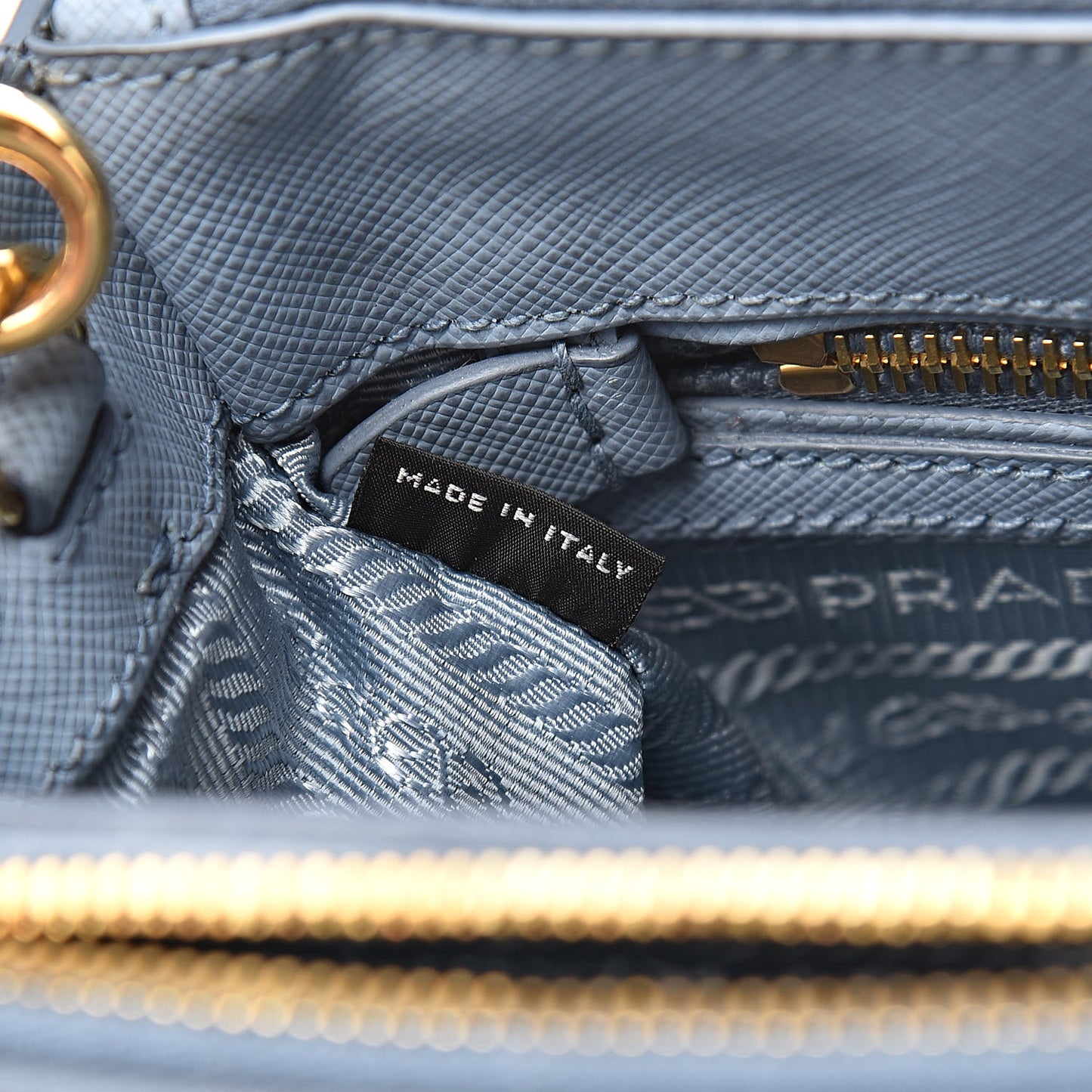 Saffiano Galleria Mini Double Zip Tote Aviazione
