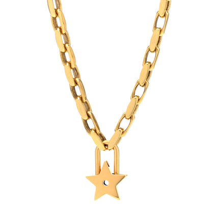 Christian Dior Metal Lucky Star Choker Necklace Aged Gold 1 of 6