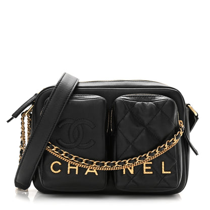Chanel Calfskin Quilted Small Camera Case Black 1 of 11