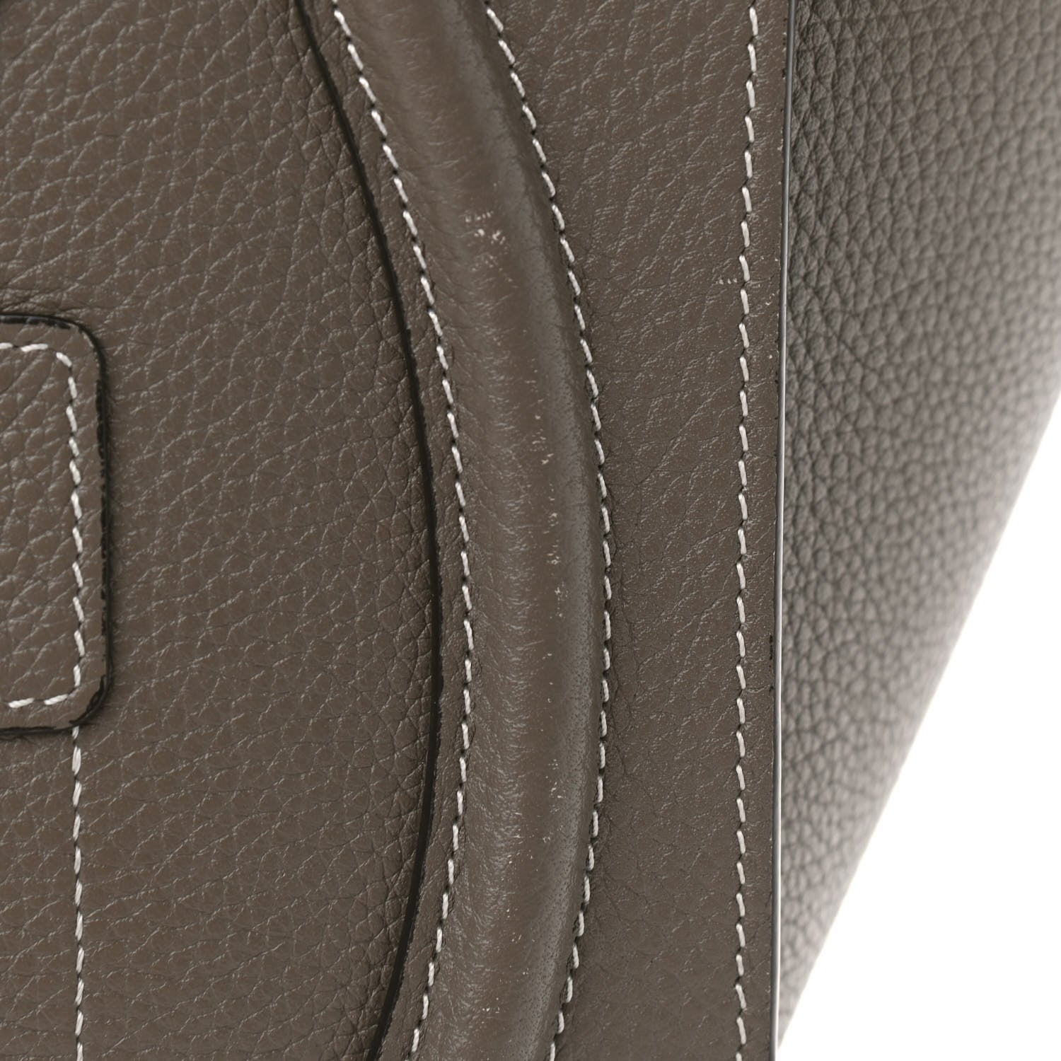Celine Drummed Calfskin Micro Luggage Souris 9 of 13