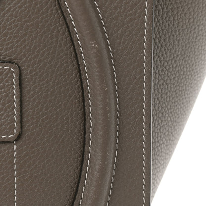 Celine Drummed Calfskin Micro Luggage Souris 9 of 13
