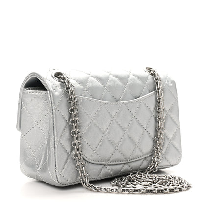 Chanel Metallic Grained Calfskin Quilted 2.55 Reissue Mini Flap Silver 2 of 11