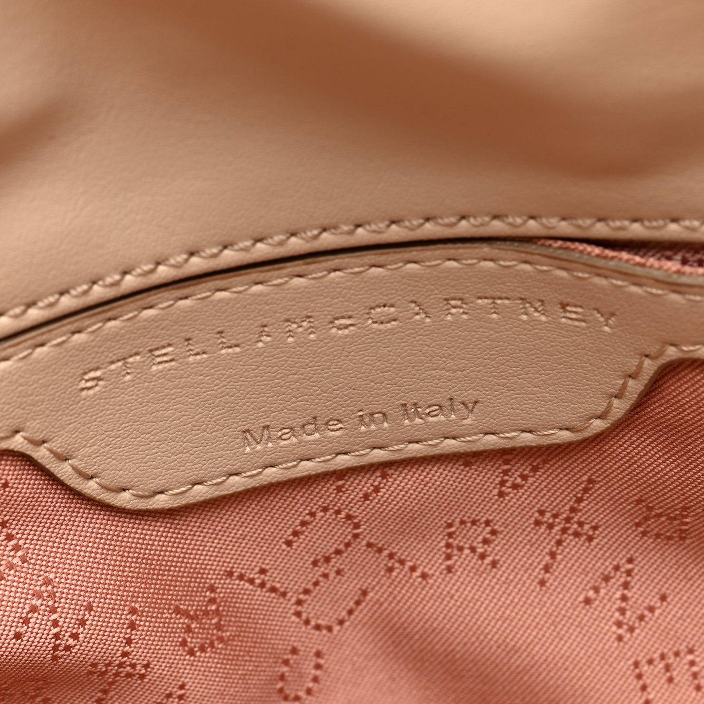 Vegan Leather Quilted Mini Falabella Tote Semolina