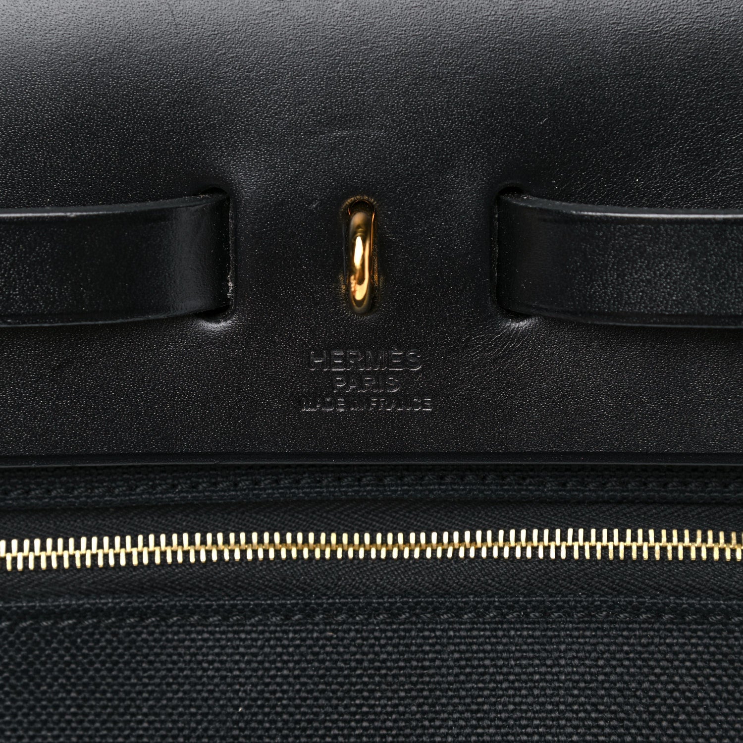 Hermes Military Toile Vache Hunter Herbag Zip PM 31 Black 7 of 17