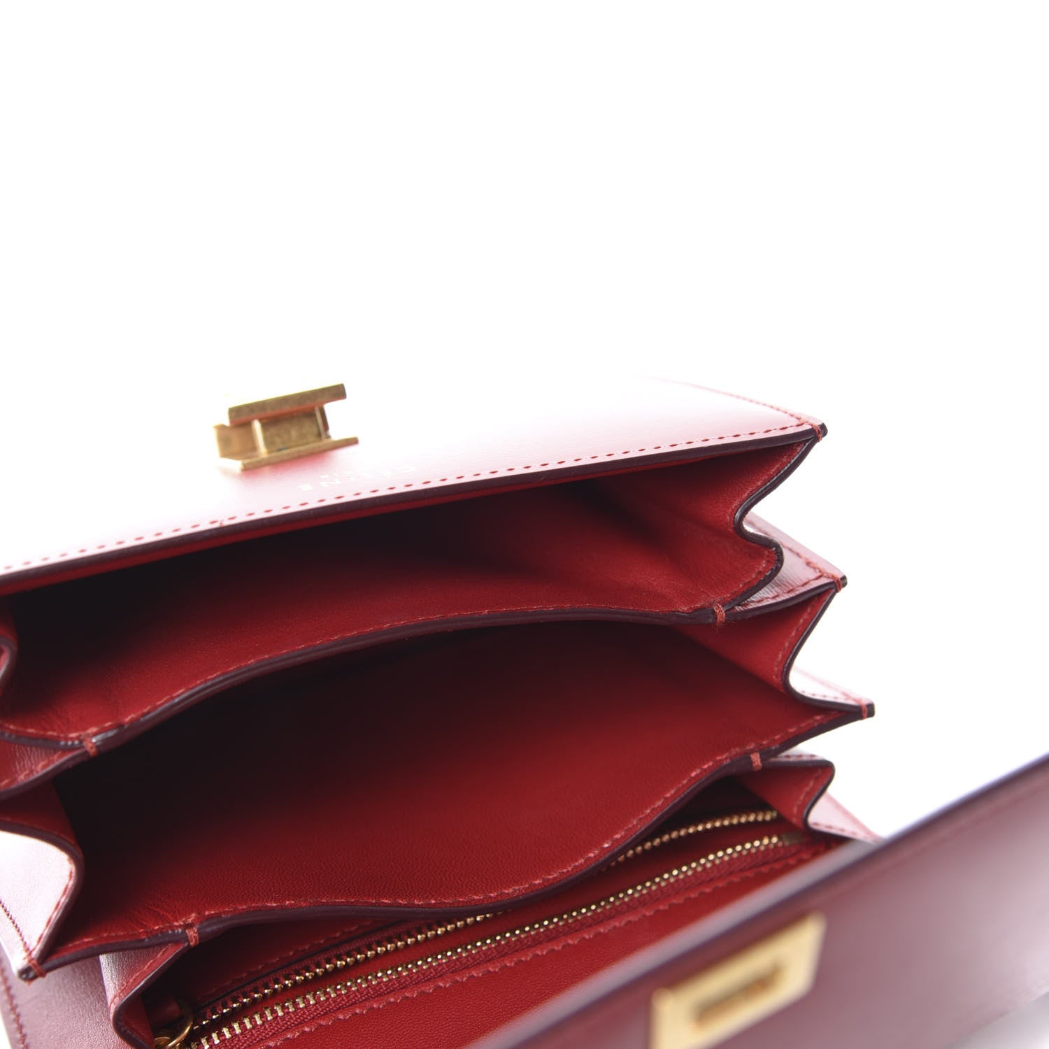 Celine Box Calfskin Small Classic Box Flap Bag Red 6 of 11