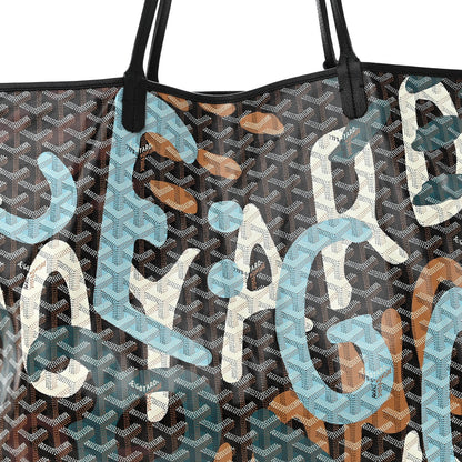 Goyard Goyardine Saint Louis Lettres Camouflage GM Black Blue 9 of 11