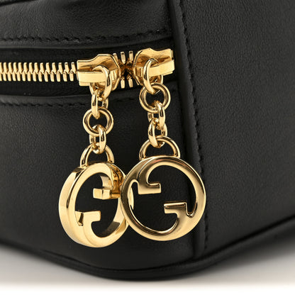 Gucci Sakai Be Green Calfskin Diagonal Stitched Blondie Top Handle Bag Black 11 of 12