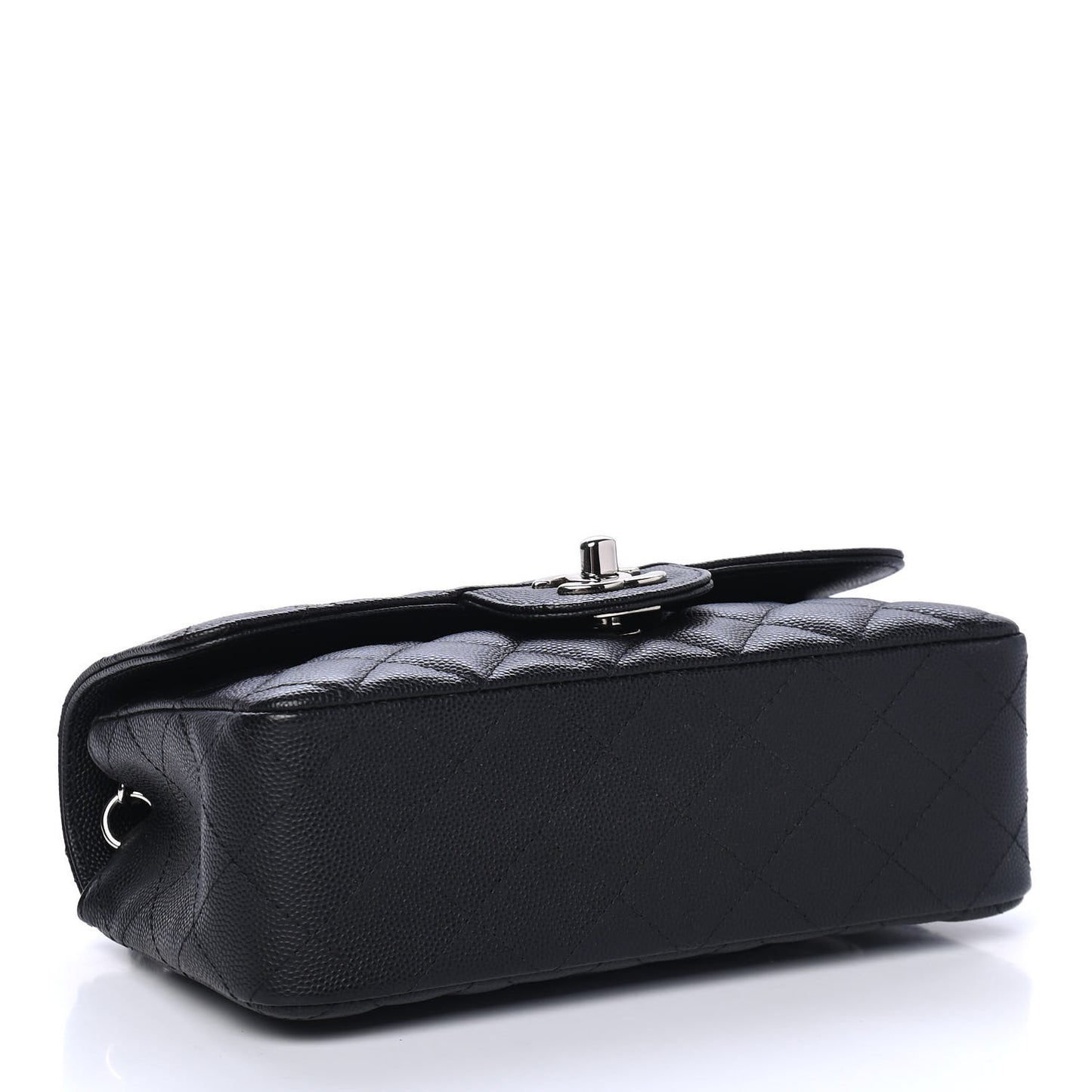 Caviar Quilted Mini Rectangular Flap Black