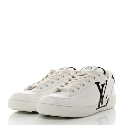 Louis Vuitton Charlie Sneakers 38.5 White Cacoa Brown 3 of 9