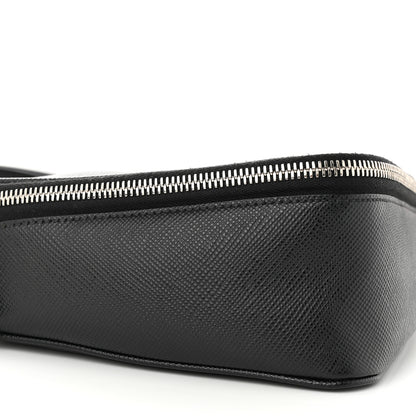 Prada Saffiano Triangle Belt Bag Black 10 of 12