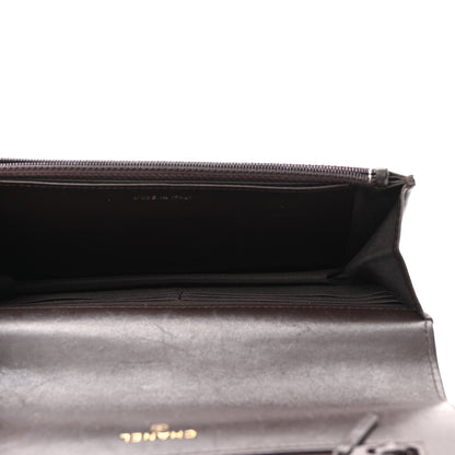 Chanel Lambskin Quilted Chanel 19 Wallet On Chain WOC Dark Brown 5 of 12