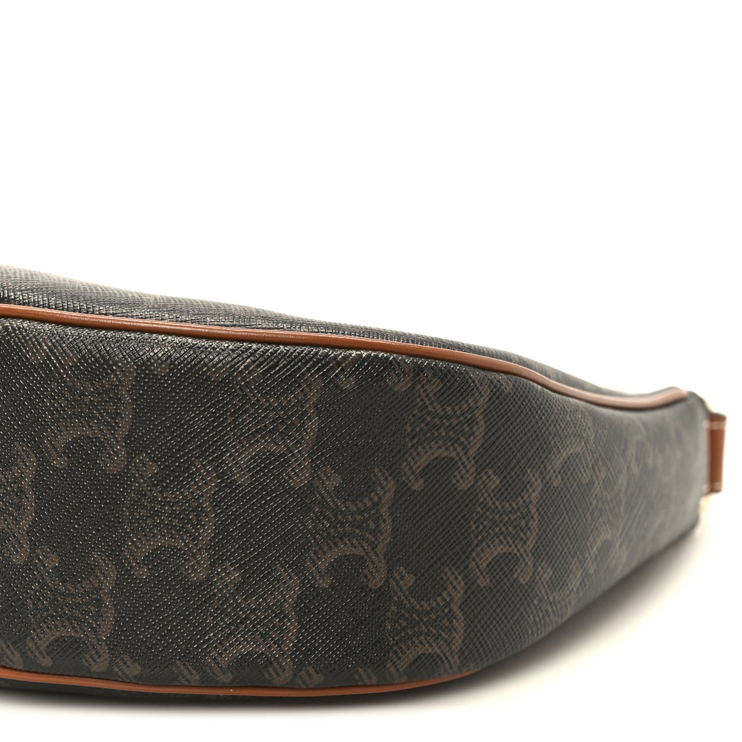 Triomphe Canvas Calfskin Ava Shoulder Bag Tan