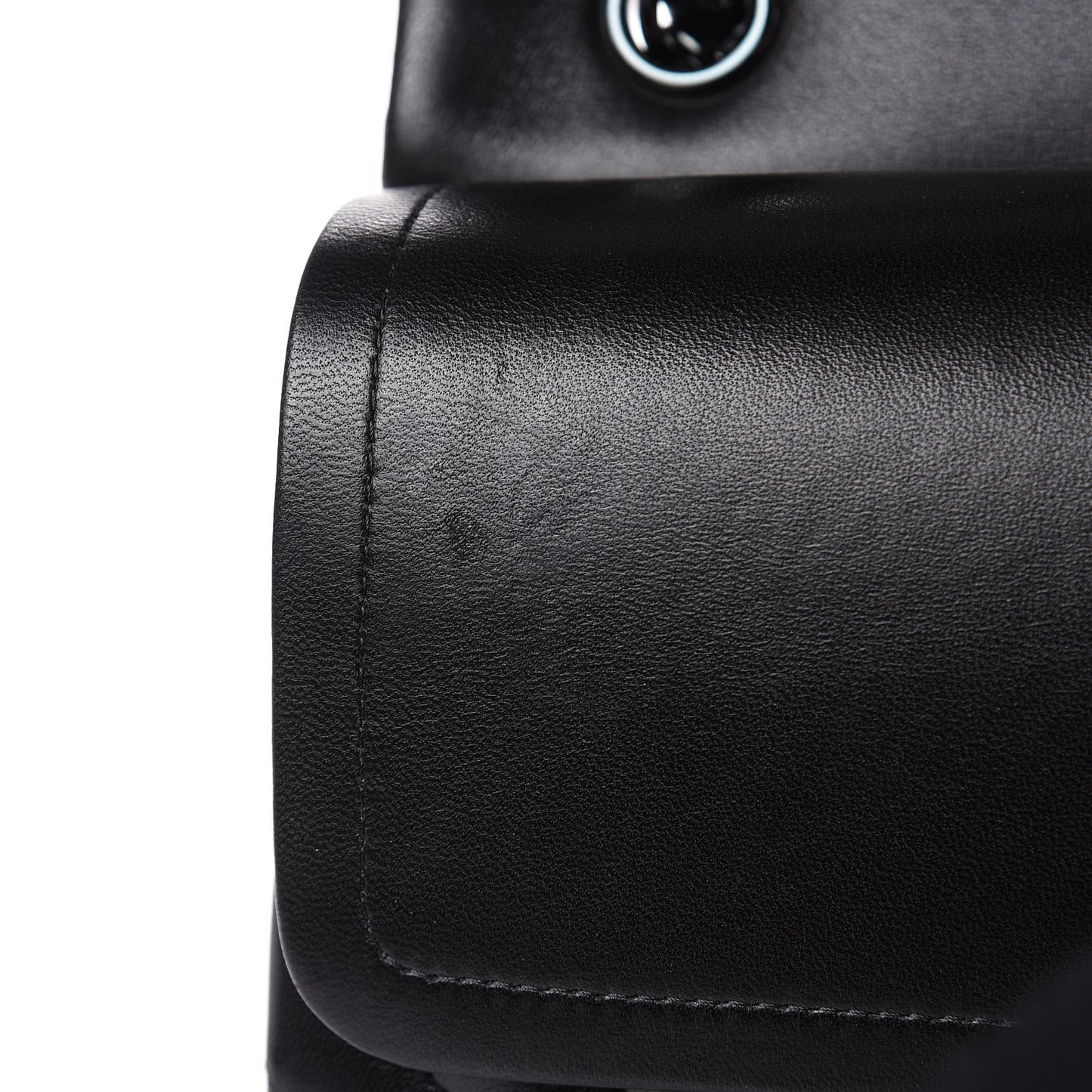 Lambskin Chevron Quilted Jumbo Double Flap So Black
