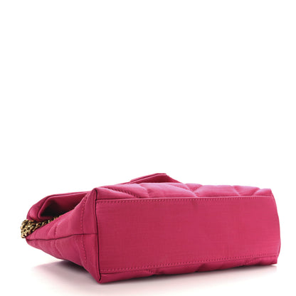 Saint Laurent Satin Quilted Toy Loulou Puffer Monogram Chain Satchel Guava Pink 3 of 10