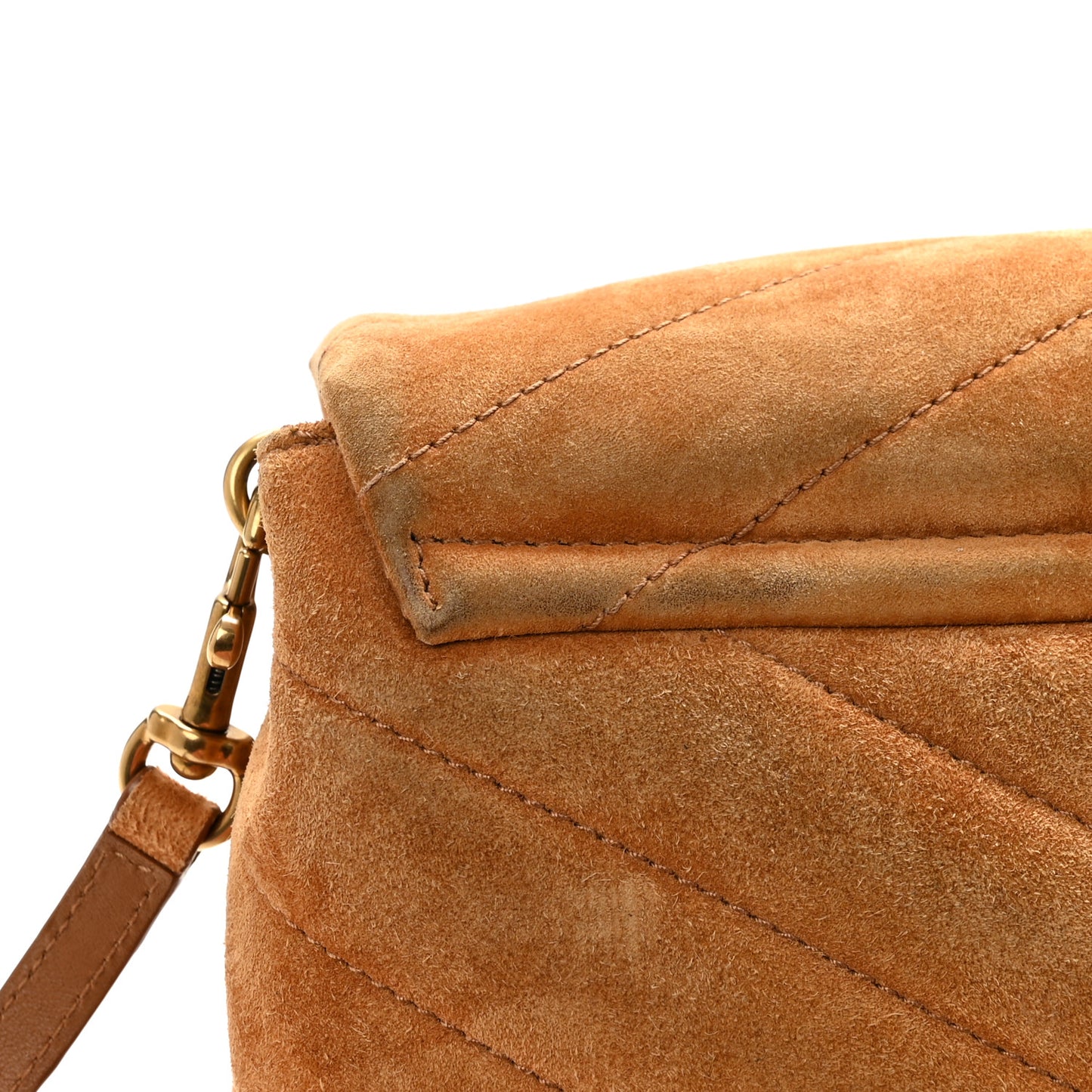 Suede Toy Loulou Shoulder Bag Cinnamon