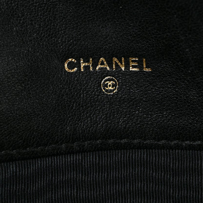 Chanel Lambskin Diamond Stitched Envelope Long Flap Wallet Black 6 of 11