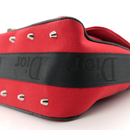 Christian Dior Silk Jersey Crystal Hardcore Clutch Red 10 of 12