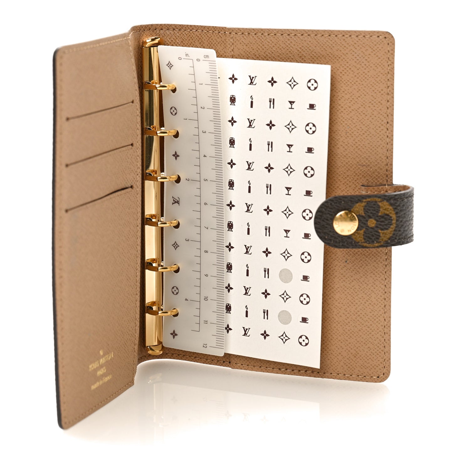 Monogram Complice Trunks and Bags Small Ring Agenda Cover Beige