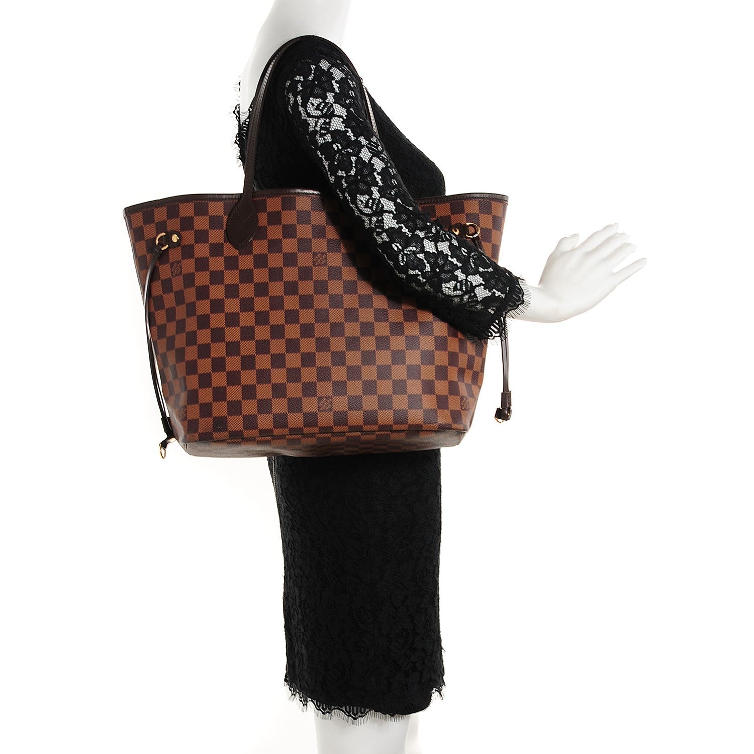 Louis Vuitton Damier Ebene Neverfull MM 2 of 9
