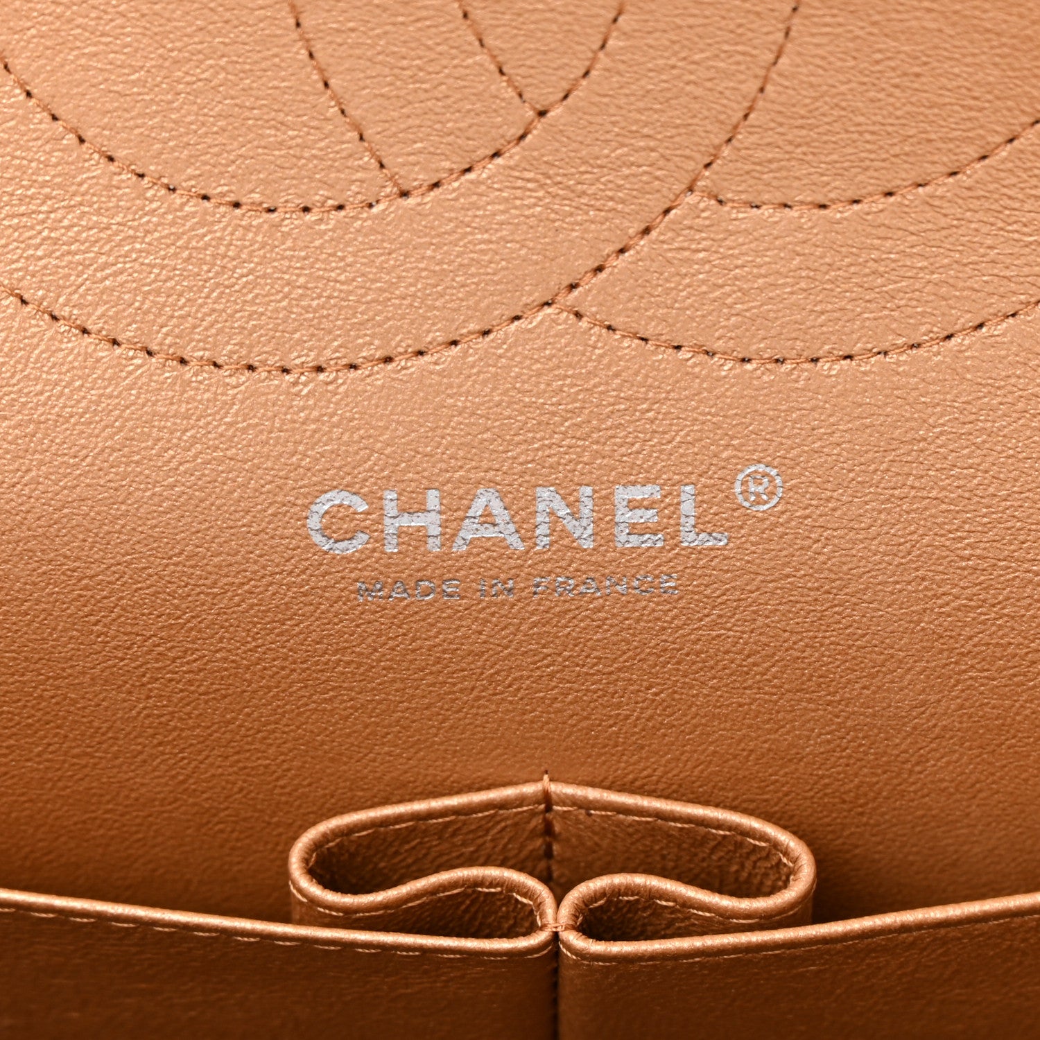 Chanel Metallic Caviar Quilted Jumbo Double Flap Copper 7 of 15