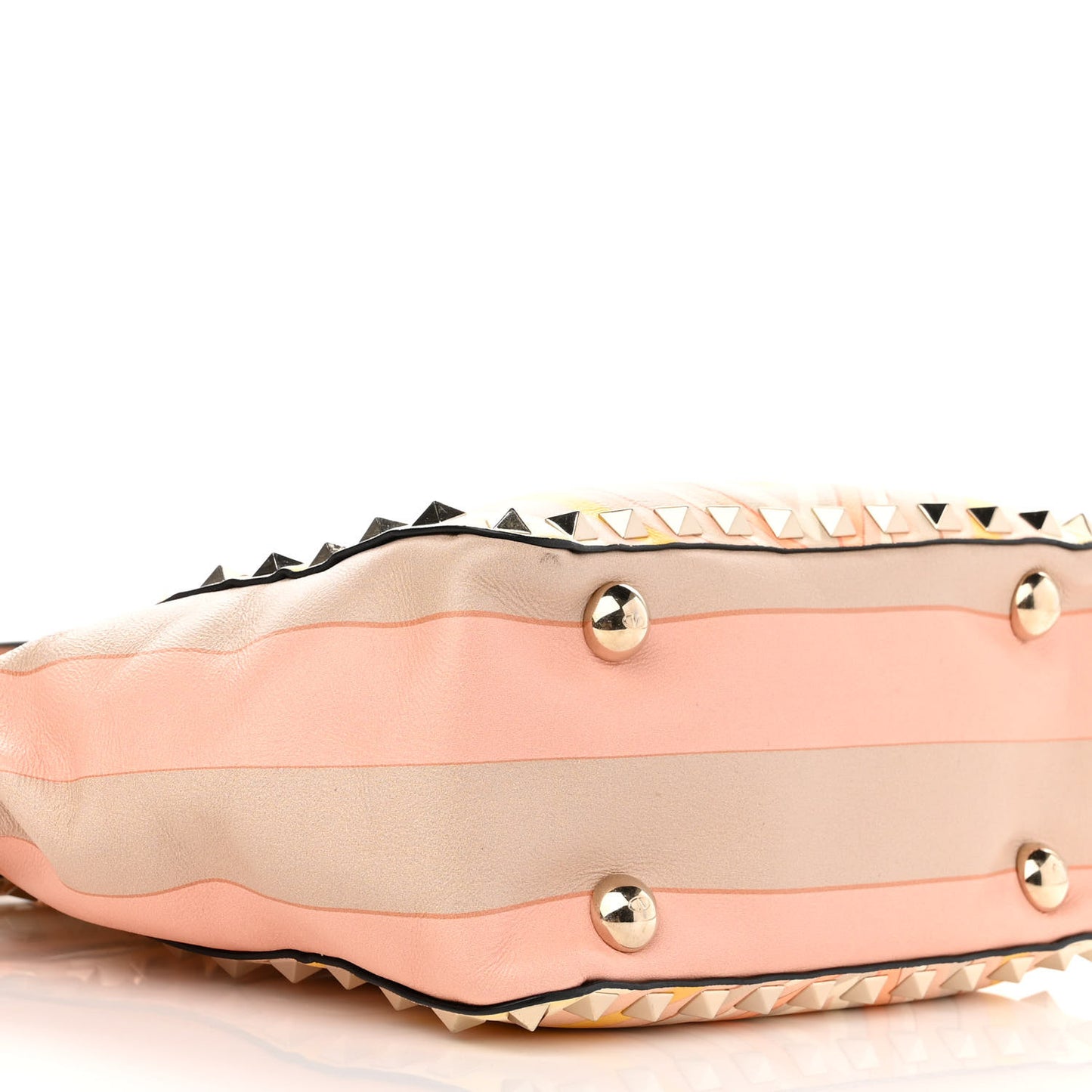 Vitello Native Couture 1975 Mini Rockstud Tote Mandarin Sorbet