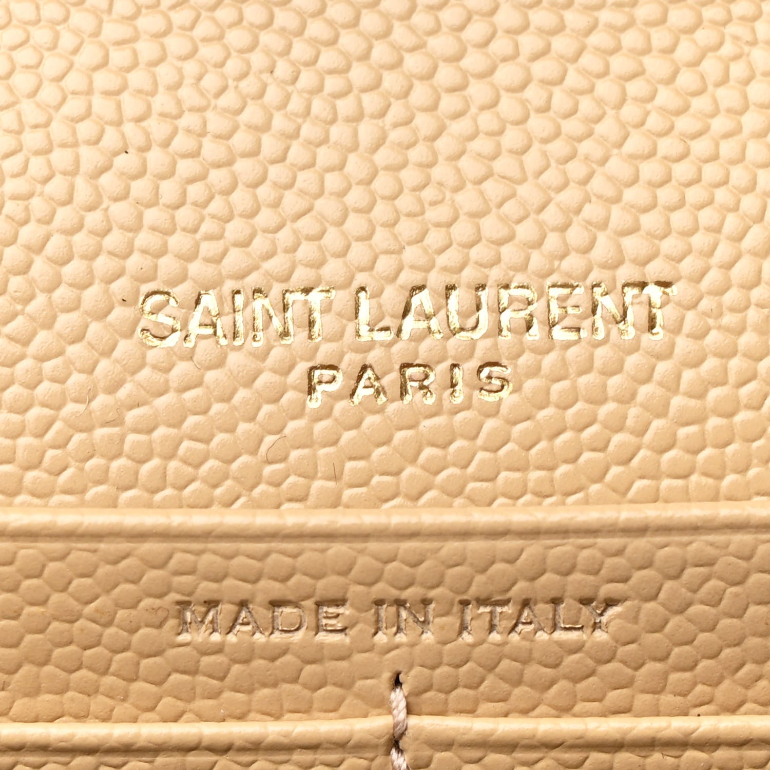 Saint Laurent Grain De Poudre Matelasse Chevron Monogram Chain Wallet Nude Powder 7 of 12