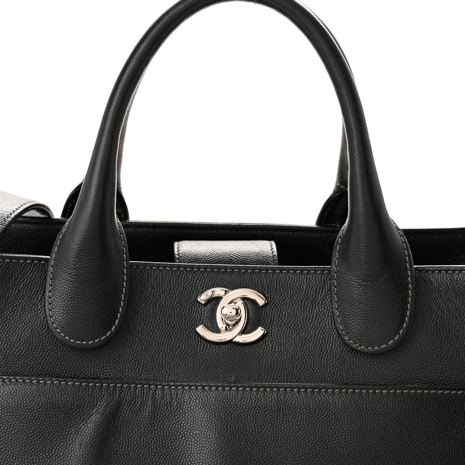 Chanel Calfskin Cerf Executive Shopper Tote Black 8 of 12